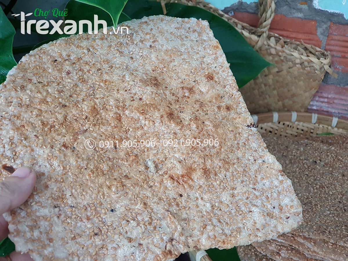 Bánh tráng nước dừa (Mè Trắng) - Khổ 20cm